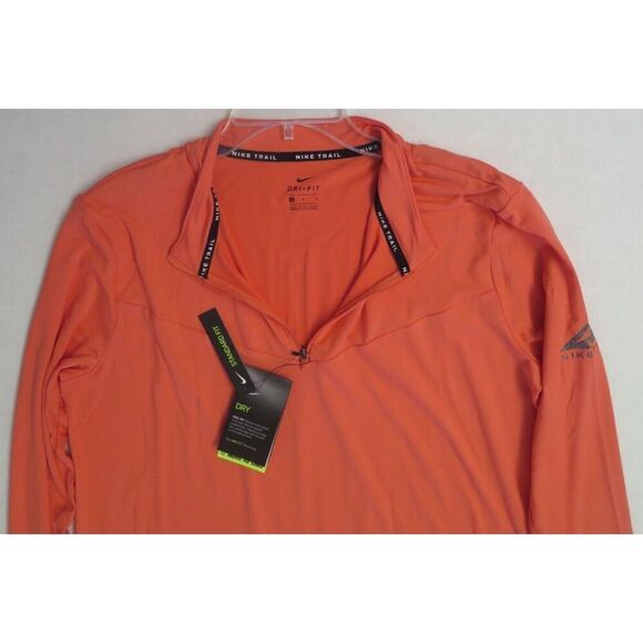 Nike Trail DC5217 858 Women's Sz L Orange Element Midlayer 1/4 Zip L/S Top - Picture 8 of 12